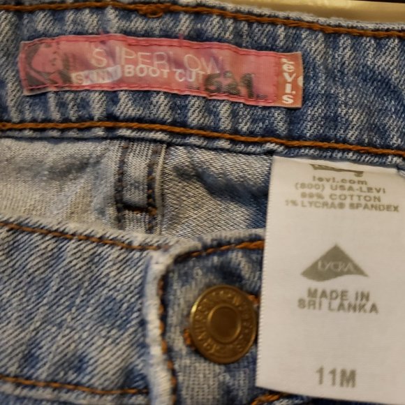 Levis Skinny Boot Cut Jeans - Size: 11 M - Picture 5 of 8